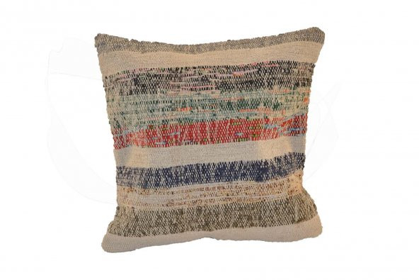 El Dokuması Kilim Kırlent Minder Yastık Kılıfı 40x40 KK0312