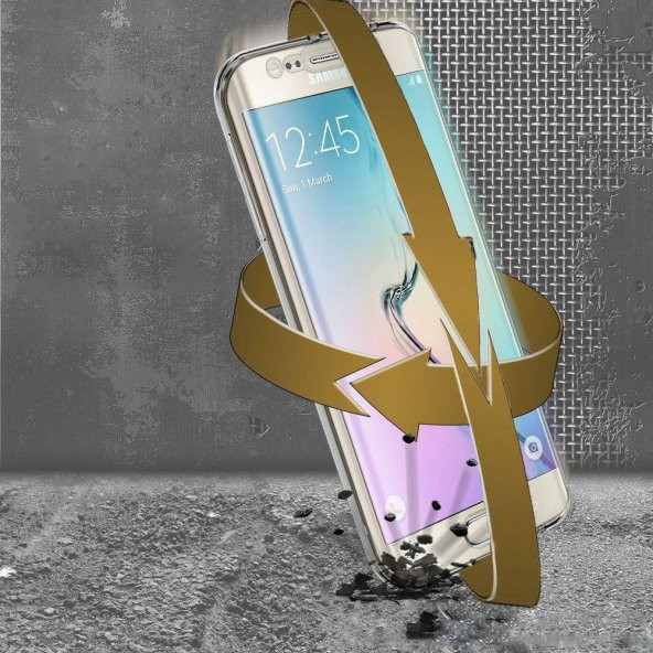Samsung S7 Edge 360 Derece Şeffaf Silikon Kılıf Komple Koruma - 4