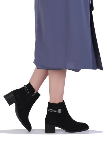 Mp 242-228Zn Siyah Kadın 6Cm Topuklu Bot ürün görseli 1