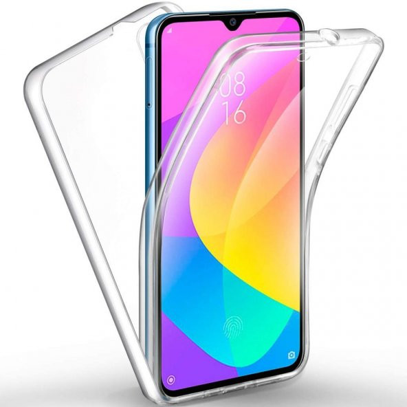 Xiaomi Mi 9 Lite 360 Derece Şeffaf Silikon Kılıf Komple Koruma