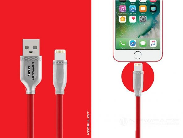 Konfulon S48 Apple iPhone iPad İpod Şarj Veri Aktarım USB Kablo - 5