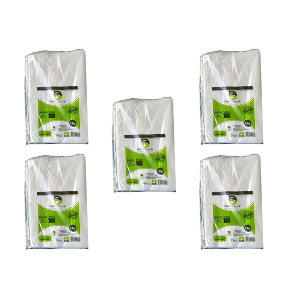 Doğanpack Şeffaf Naylon 5 lik 30x52 Cm. Bakkaliye Poşeti Torbası - 5 Kg. - Ort. 425 Adet - 5 Paket ürün görseli 1