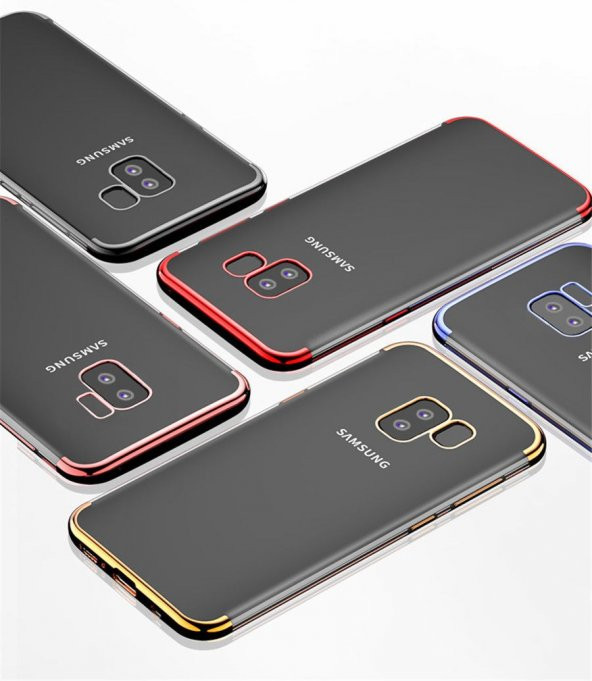 Samsung Galaxy S9 Kılıf  Dört Köşeli Lazer Silikon