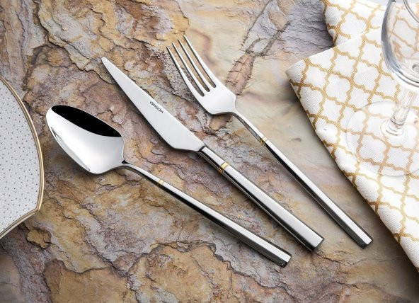 Emsan Prime Penta Gold 84 Parça Çatal Kaşık Bıçak Seti Lüks Kutulu ürün görseli 1