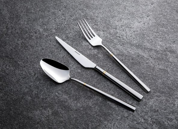 Emsan Prime Penta Gold 84 Parça Çatal Kaşık Bıçak Seti Lüks Kutulu - Resim 2