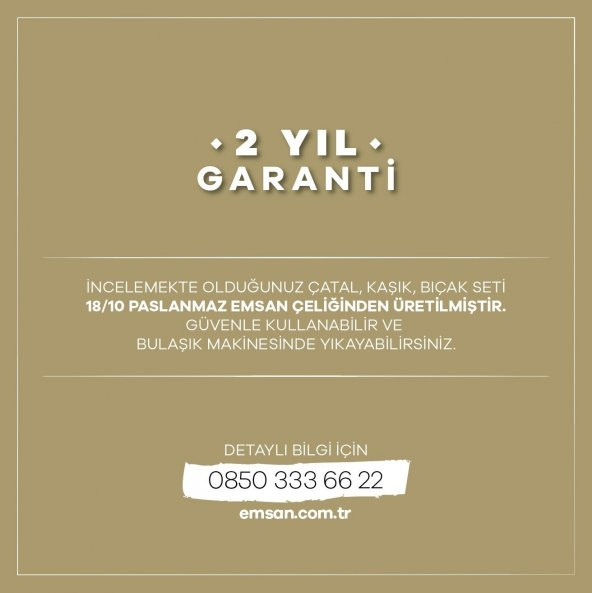 Emsan Prime Penta Gold 84 Parça Çatal Kaşık Bıçak Seti Lüks Kutulu - Resim 4