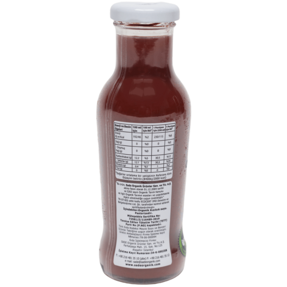 Sade Organik Kızılcık Suyu 250 ml - 3