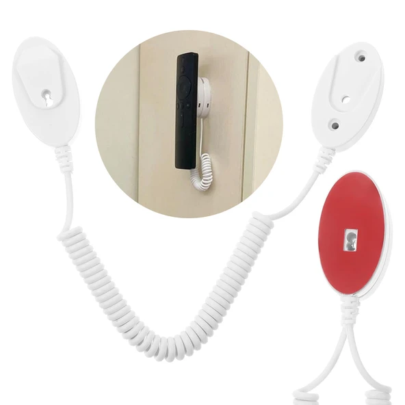 Sunup Yapışkanlı Duvar Tipi Spiral Kordonu Kumanda Telefon Tutma Standı Oteller İçin