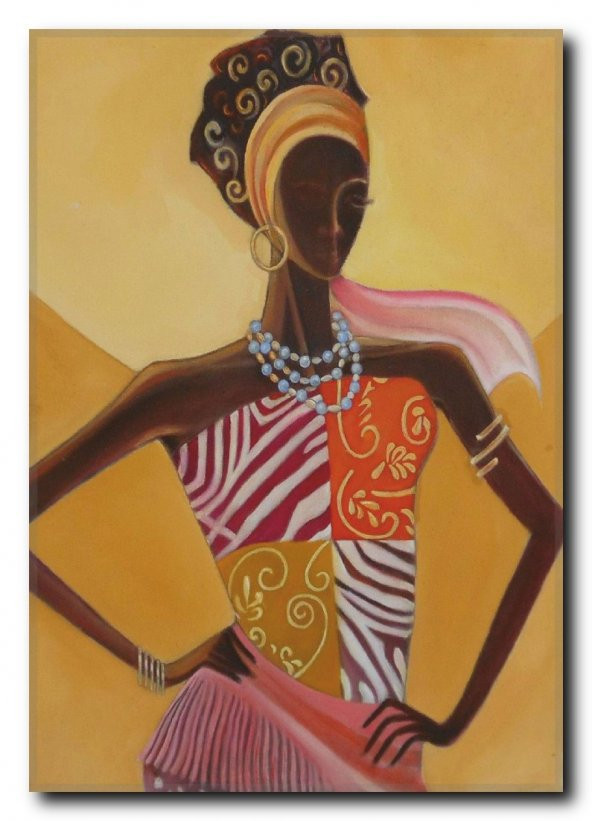 Afrikalı Kadın Kanvas Tablo WM-1026
