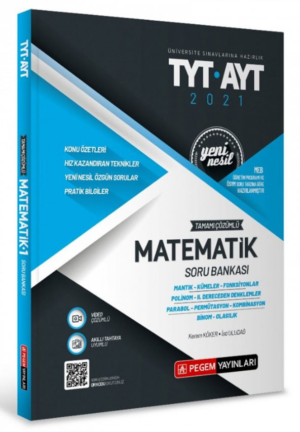 2021 Tyt Ayt Matematik Tamamı Çözümlü Soru Bankası Pegem Akademi Yayıncılık
