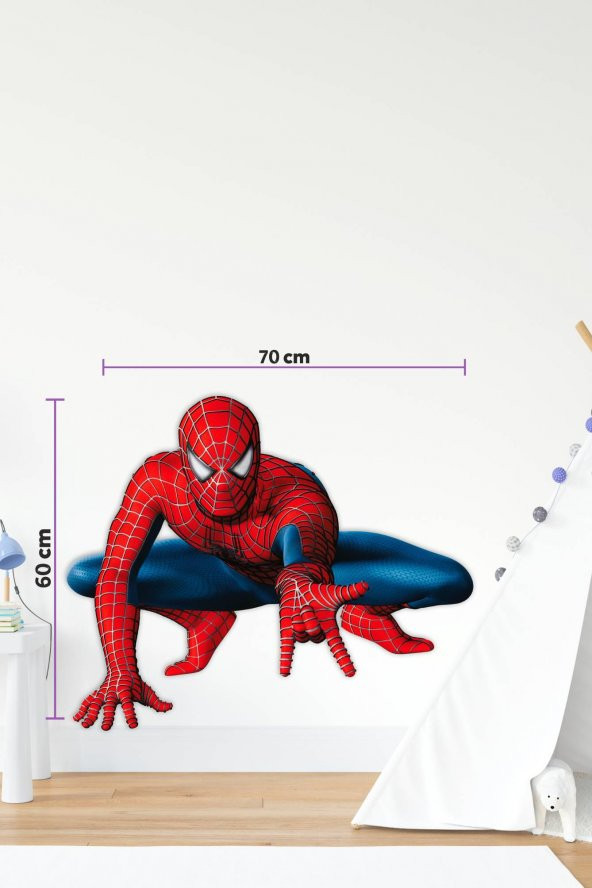 Spiderman-Oturan Örümcek Adam Çocuk Odası Duvar Sticker - 2