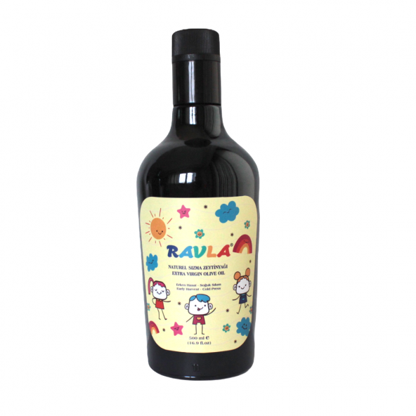 RAVLA KIDS Naturel Sızma Zeytinyağı – 336 Mg/Kg Polifenollü (Çocuklara Özel Ambalaj) -500ml