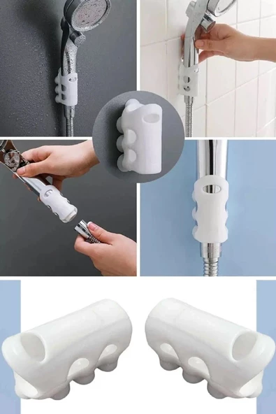 Vantuzlu Duş Başlığı Tutacağı Silikon Vantuzlu Banyo Başlığı Askı Tutucu Kanca Vakumlu Tutucu Aparat - 4