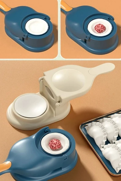 Pratik Hamur Açıcı Mantı Börek Poğaça Hamuru Açma Aparatı Ravioli Mantı Makinesi - 2