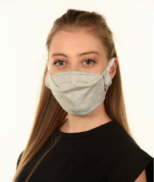 Bariyer19 Yıkanabilir Antimikrobiyal Maske Gri Unisex