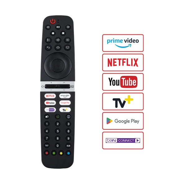 WEKO KL ARÇELİK SES KOMUTSUZ NETFLIX-PRIME VIDEO-BEINCONNECT-GOOGLE PLAY-YOUTUBE-TV+ TUŞLU  LCD LED TV KUMANDA