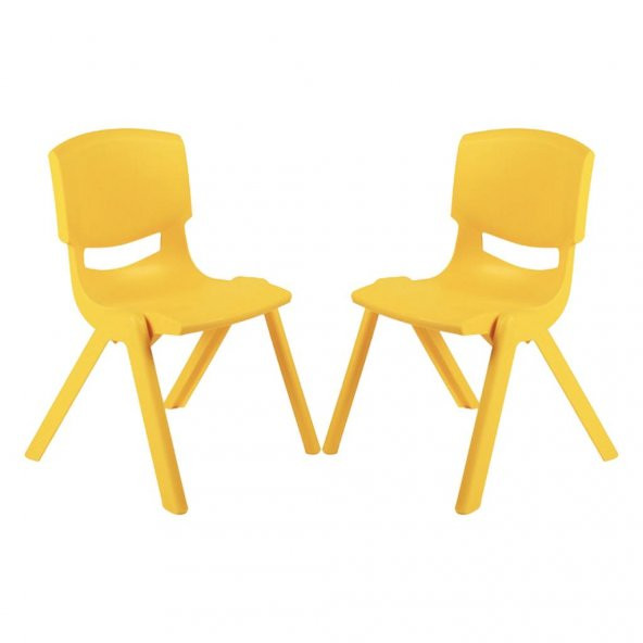 Büyük Şirin Çocuk Sandalyesi Sarı 2li Paket 3-7 Yaş İçin