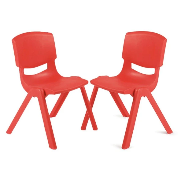 Küçük Şirin Çocuk Sandalyesi Kırmızı 2li Paket 1-3 Yaş İçin