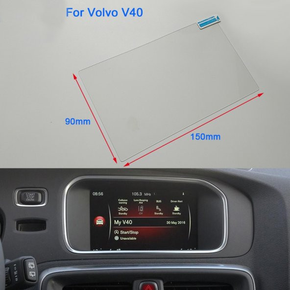 Volvo V40 7inç Navigasyon Temperli Ekran Koruyucu