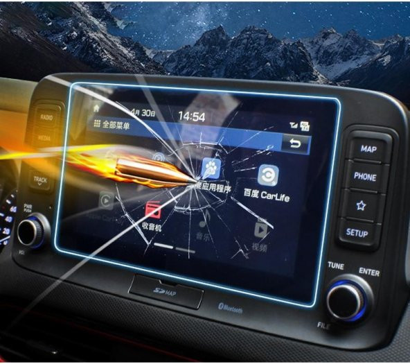 Hyundai Kona 2015-2020 Navigasyon Temperli Ekran Koruyucu