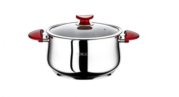 OMS Derin Tencere 26x16 cm Kırmızı 2038