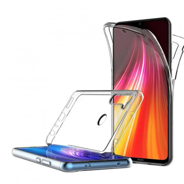 Samsung Galaxy A11 360 Derece Şeffaf Silikon Kılıf Komple Koruma - 3