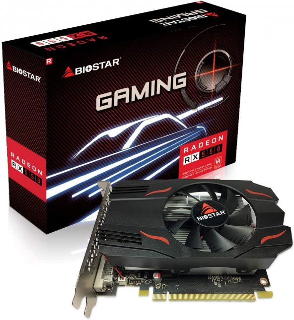 Biostar Radeon RX550 4GB GDDR5 128-Bit DirectX 12 PCI Express Ekran Kartı - 1