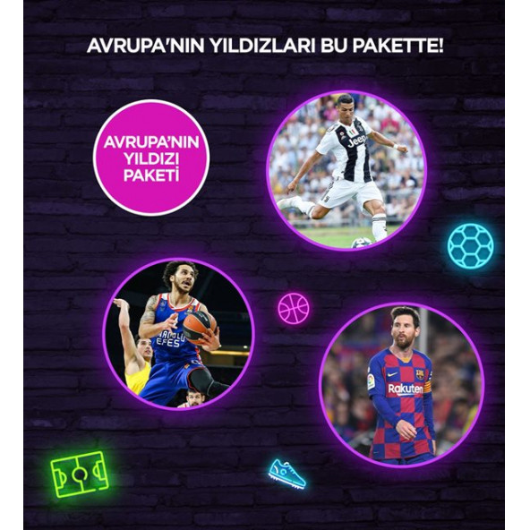 Digiturk Avrupanın Yıldızı Paketi 12 Aylık - Uydu Kurulumlu