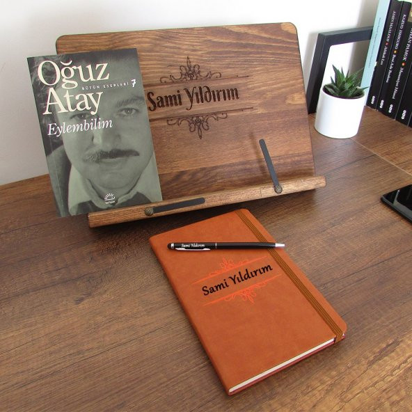 Kişiye Özel Kitap Standı-Ajanda-Kalem Seti