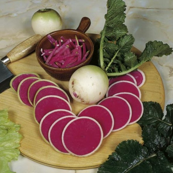 İçi Kırmızı Çin Turpu Tohumu 50 Tohum Turp Tohumu + Süpriz Tohum - 2