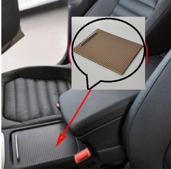 PASSAT B6 / B7 BARDAKLIK SÜRGÜLÜ KAPAK (BEJ) (OEM) 3C0857503 - 1