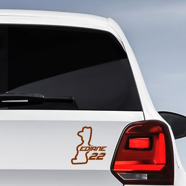 Edirne İli 22 Plaka Kodu Memleket Yarış Pisti Sticker - Oto Araba Etiket, Aksesuar, Tuning - 3