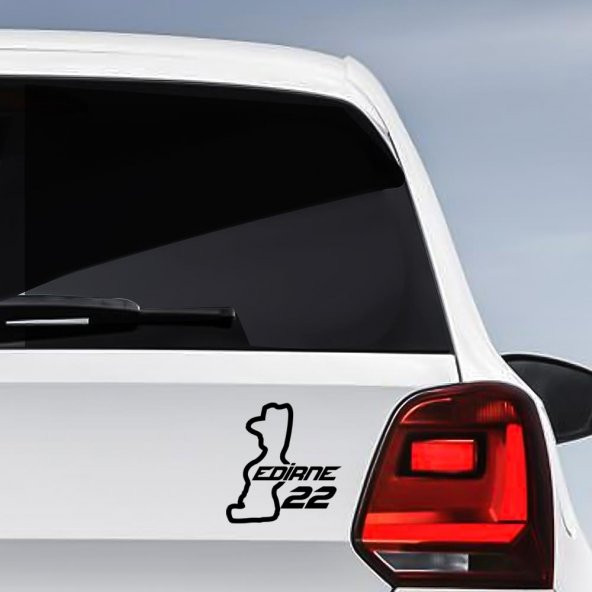 Edirne İli 22 Plaka Kodu Memleket Yarış Pisti Sticker - Oto Araba Etiket, Aksesuar, Tuning - 8