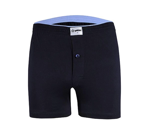 6 Adet Yıldız Erkek Taşma Lastik Düz Renk Penye Boxer Short 43 - Resim 3