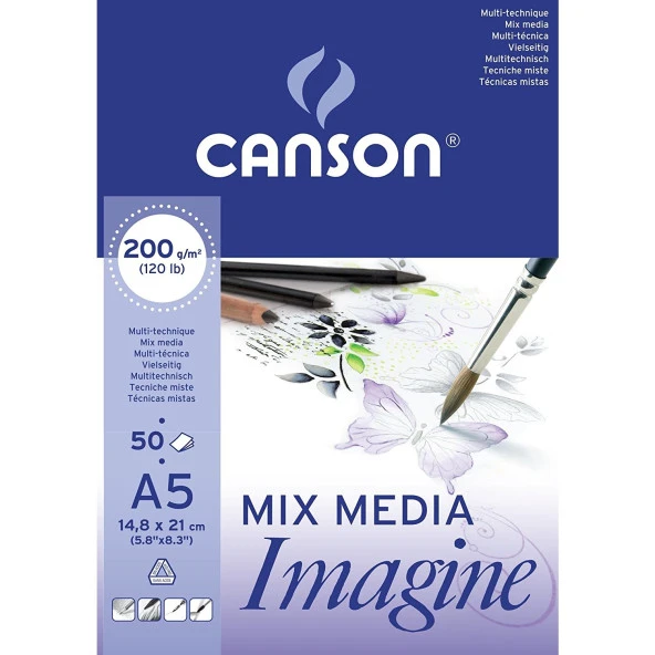 CANSON MIX MEDIA IMAGINE 50SAYFA  A5 200GR PAD