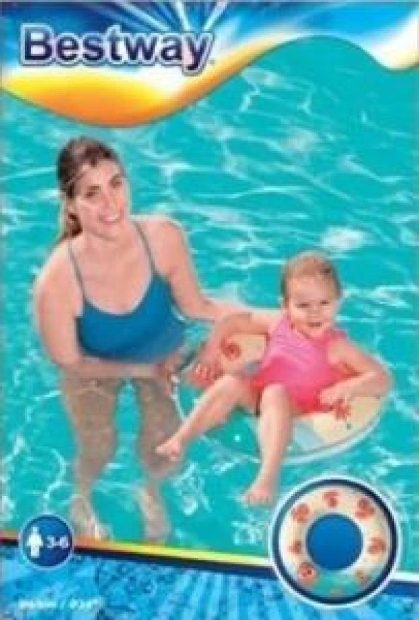 Bestway 36014 Desenli Şişme Çocuk Deniz&Havuz Simidi 61 cm - 2