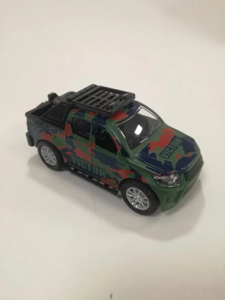 Fast Racer High Simulation Metal Çek Bırak Askeri Araba K137A25K - 7