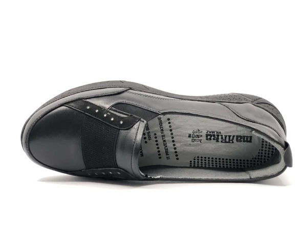 Marka 76 Hakiki Deri Ortapedik Casual Kadın Babet - Resim 18