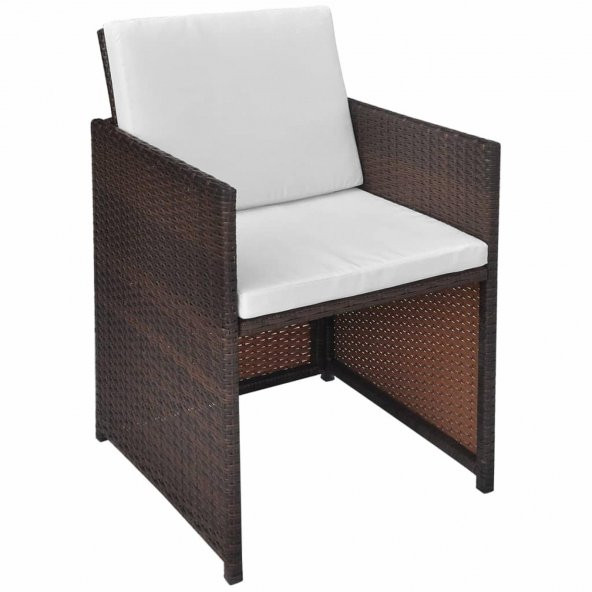 Beyaz Rattan Sandalye Minderi 58-58-5 cm 1 oturma 1 sırt Süngerli Fermuarlı