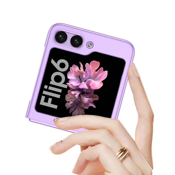 Samsung Galaxy Z Flip 6 Kılıf Sert Renkli Kıpta Kapak - 5