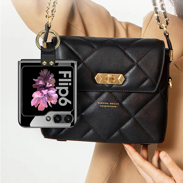 Samsung Galaxy Z Flip 6 Kılıf Yüzüklü Şeffaf Kıpta Kapak - Resim 6