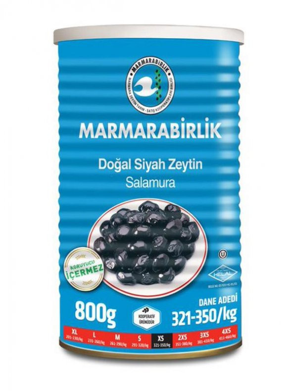 Marmara Birlik Zeytin Ekstra (XS) 800 G Teneke