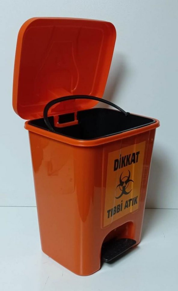 Tıbbi Atık Kovası 25 Lt Köşeli Pedallı - 2