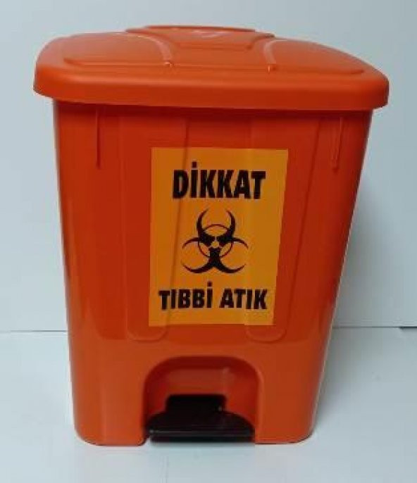 Tıbbi Atık Kovası 25 Lt Köşeli Pedallı - 7