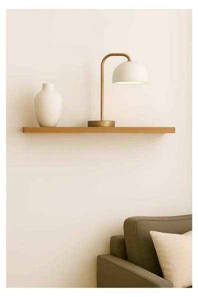 yankı-byeg 50 Cm Safir Meşe Mdf Uçan Duvar Rafı Gizli Bağlantı Kitaplık ürün görseli