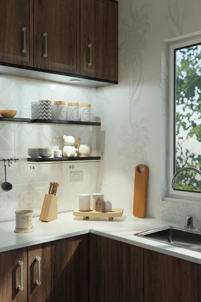 yankı-byeg 60 Cm Mat Siyah Mdf Uçan Duvar Rafı Gizli Bağlantı Kitaplık - Resim 2