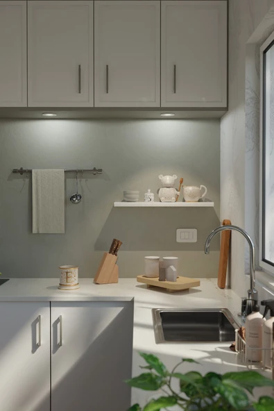 yankı-byeg 60 Cm Beyaz Mdf Uçan Duvar Rafı Gizli Bağlantı Kitaplık ürün görseli