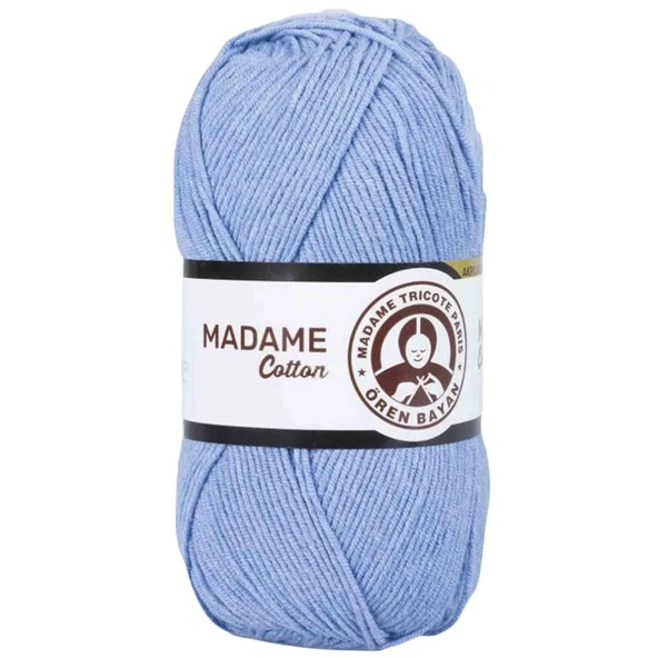 Ören Bayan Madame Cotton Örgü İpi  - Açık Mavi - 1 Adet - ( Renk Kodu : 013 ) ürün görseli 1
