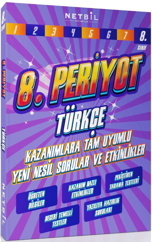 Netbil Yayıncılık 8.Sınıf LGS Periyot Türkçe Etkinlikli Soru Bank
