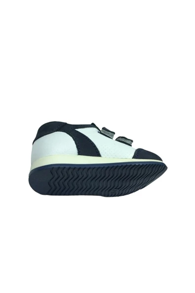 OrtopedikAL 1005 Erkek Çocuk Spor Ayakkabı Lacivert-Beyaz Cırtlı % 100 Hakiki Deri - 5